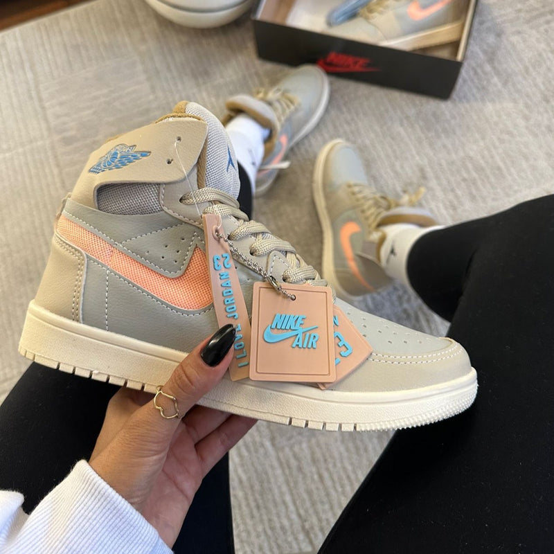 TÊNIS FEMININO AIR JORDAN 1 ZM BEGE