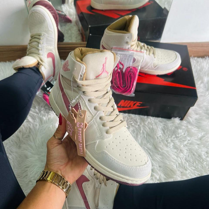 AIR JORDAN 1 ZOOM "BRANCO/ROSA