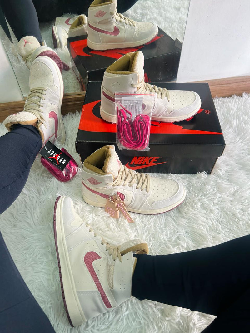 AIR JORDAN 1 ZOOM "BRANCO/ROSA