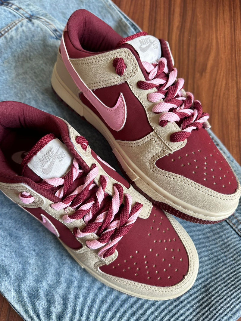 NIKE DUNK LOW BEGE BORDÔ