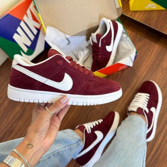 TÊNIS DUNK LOW CAMURÇA VINHO