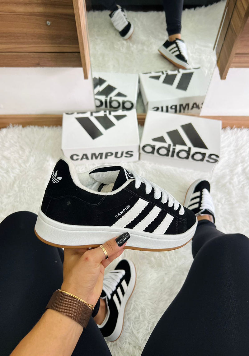 ADIDAS CAMPUS PRETO BRANCO