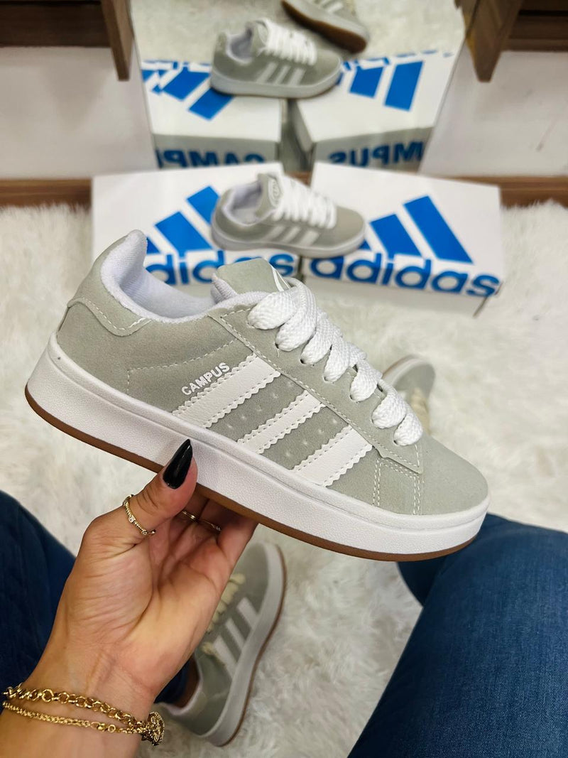 ADIDAS CAMPUS CINZA BRANCO