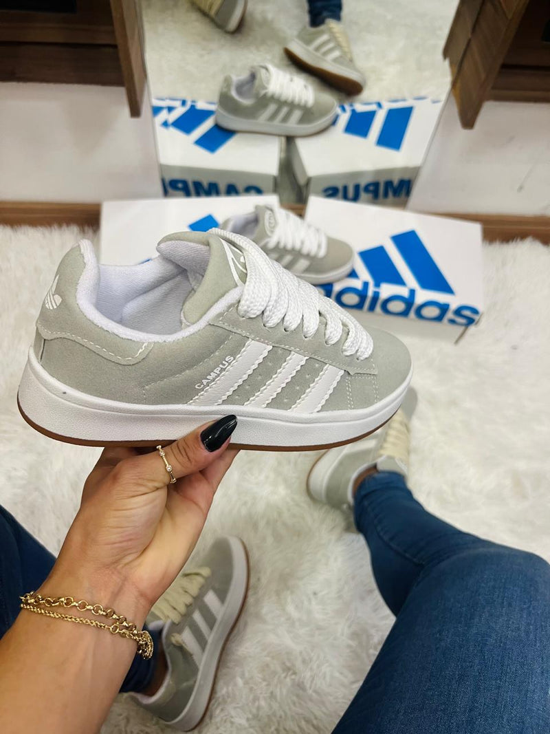 ADIDAS CAMPUS CINZA BRANCO