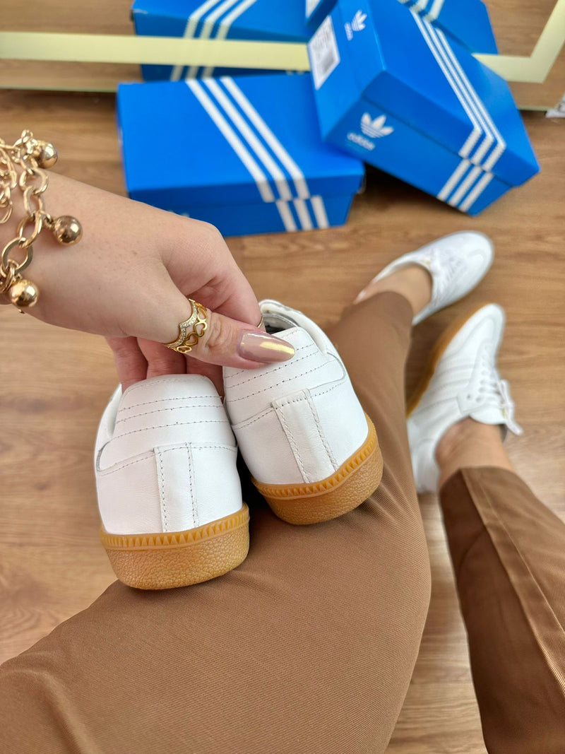 ADIDAS SAMBA COURO BRANCO LATEX