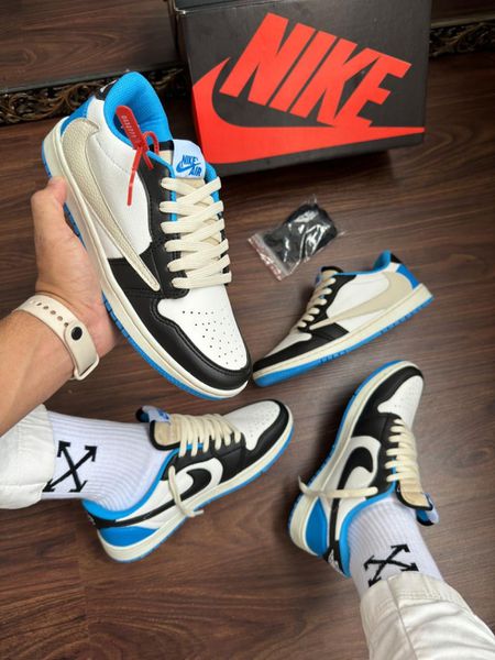 AIR JORDAN 1 LOW TRAVIS SCOTT AZUL E BRANCO